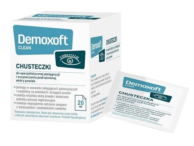 Салфетки для гигиены глаз Demoxoft Chusteczki, 20 шт
Салфетки для гигиены глаз Demoxoft Chusteczki, 20 шт