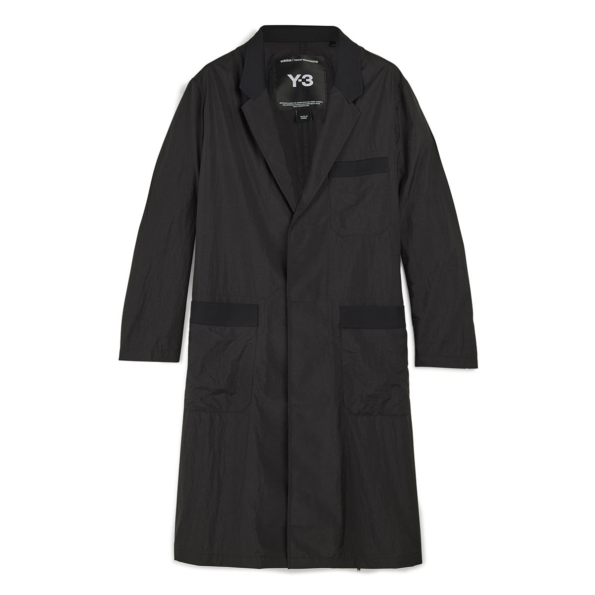 Y-3 Однобортное пальто Y 3, Black
Y-3 Однобортное пальто Y 3, Black