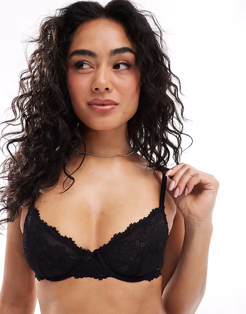 Бюстгальтер Cotton On на каждый день на косточках из кружева черного цвета Cotton:On
Бюстгальтер Cotton On на каждый день на косточках из кружева черного цвета Cotton:On