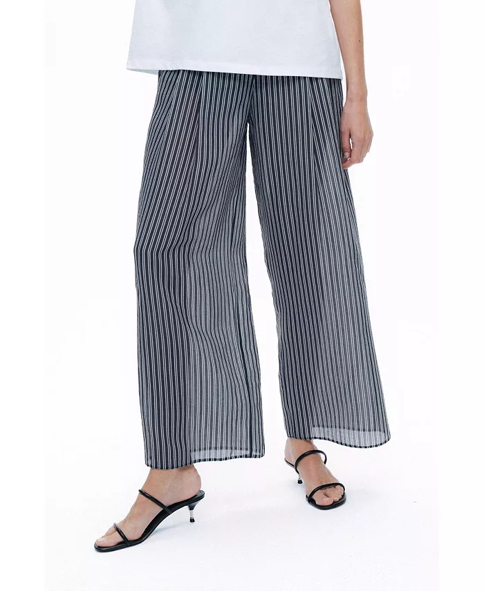 Женские полосатые прозрачные брюки NOCTURNE, черный
Женские полосатые прозрачные брюки NOCTURNE, черный