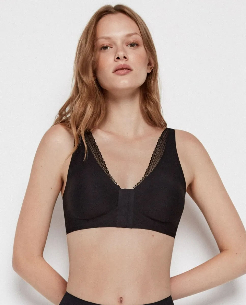 Послеоперационный бюстгальтер без косточек и съемной пены Gisela, черный
Послеоперационный бюстгальтер без косточек и съемной пены Gisela, черный