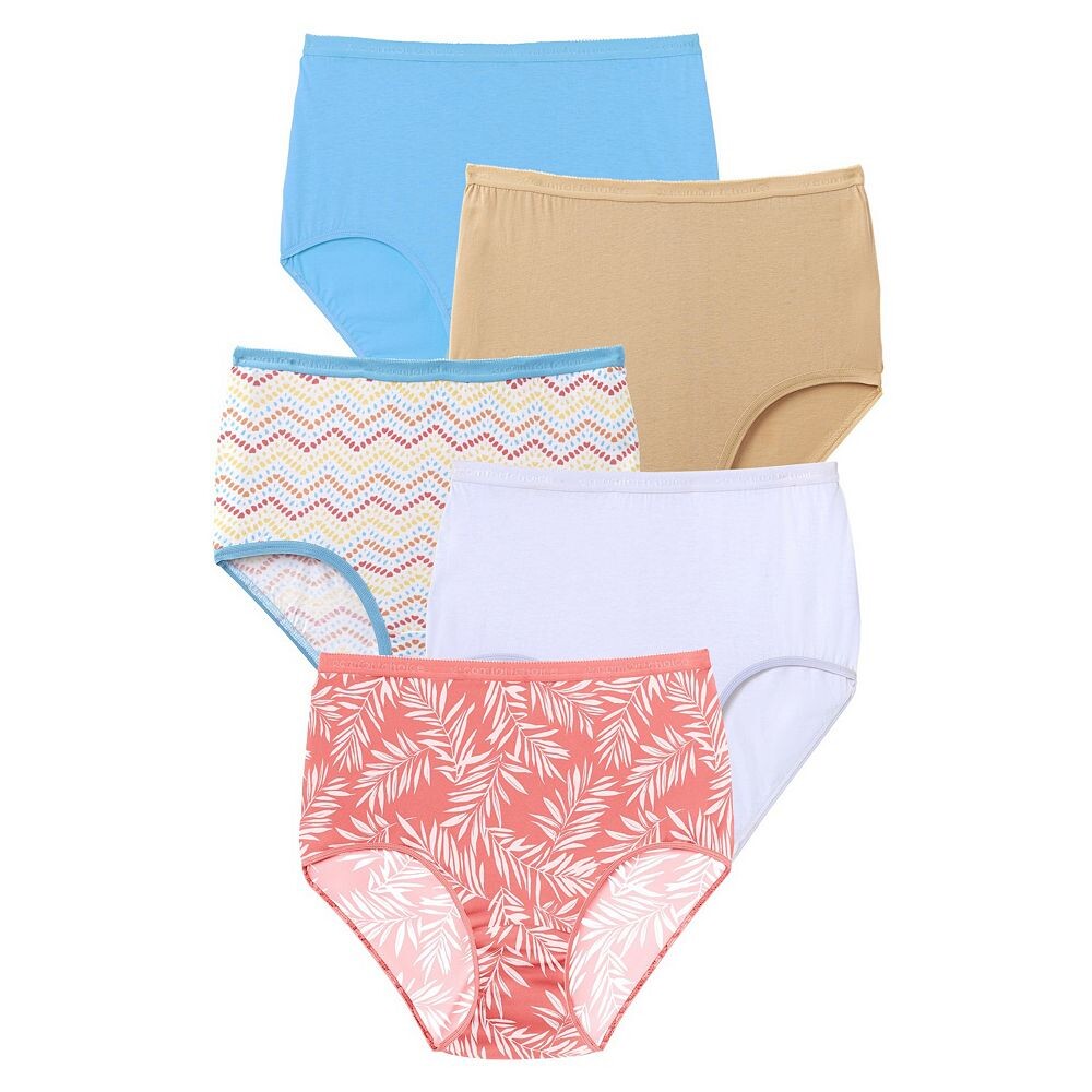 Женские хлопковые трусы больших размеров Comfort Choice, 5 шт., цвет Tropical Palm 
Женские хлопковые трусы больших размеров Comfort Choice, 5 шт., цвет Tropical Palm