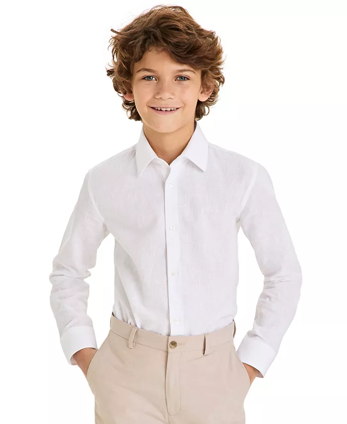 Классическая льняная рубашка для больших мальчиков Michael Kors, белый
Классическая льняная рубашка для больших мальчиков Michael Kors, белый