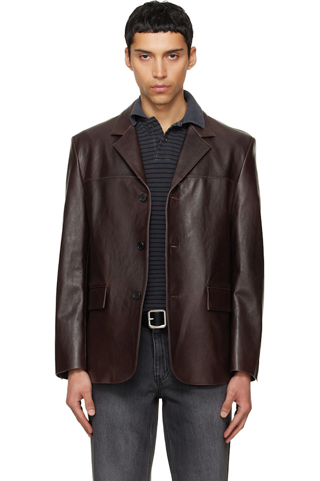 Пиджак из овечьей кожи растительного происхождения Tonywack, коричневый
Пиджак из овечьей кожи растительного происхождения Tonywack, коричневый