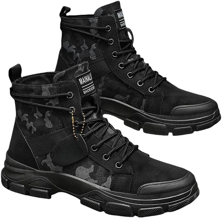 Мужские стильные высокие ботинки на шнуровке, дышащие, комфортные и противоскользящие, подходящие для работы на улице, походов и треккинга Txlkgqw, черный
Мужские стильные высокие ботинки на шнуровке, дышащие, комфортные и противоскользящие, подходящие для работы на улице, походов и треккинга Txlkgqw, черный