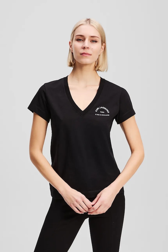 Хлопковая футболка Karl Lagerfeld, черный
Хлопковая футболка Karl Lagerfeld, черный