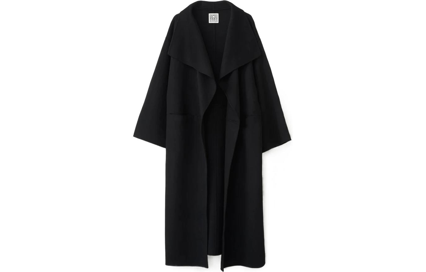 Тотем Пальто с драпировкой и боковым разрезом TOTEME, черный
Тотем Пальто с драпировкой и боковым разрезом TOTEME, черный