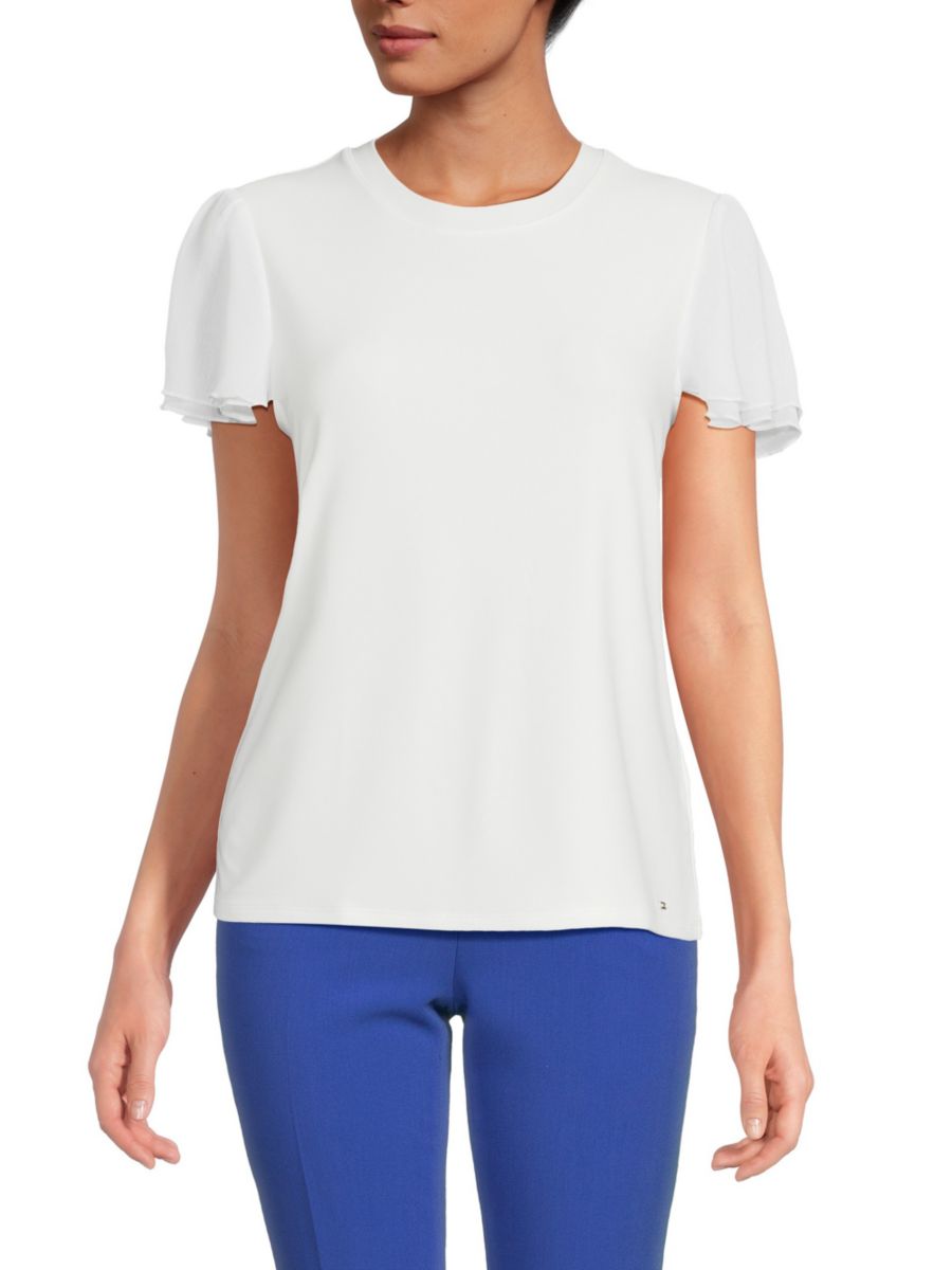 Топ с рукавами-крылышками и многослойным рисунком Tommy Hilfiger, слоновая кость
Топ с рукавами-крылышками и многослойным рисунком Tommy Hilfiger, слоновая кость