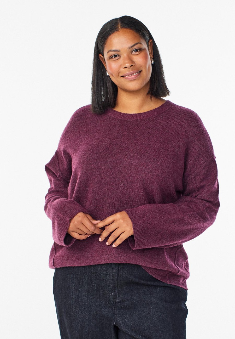 Джемпер Zizzi Jumper, Fig Melange/Purple
Джемпер Zizzi Jumper, Fig Melange/Purple