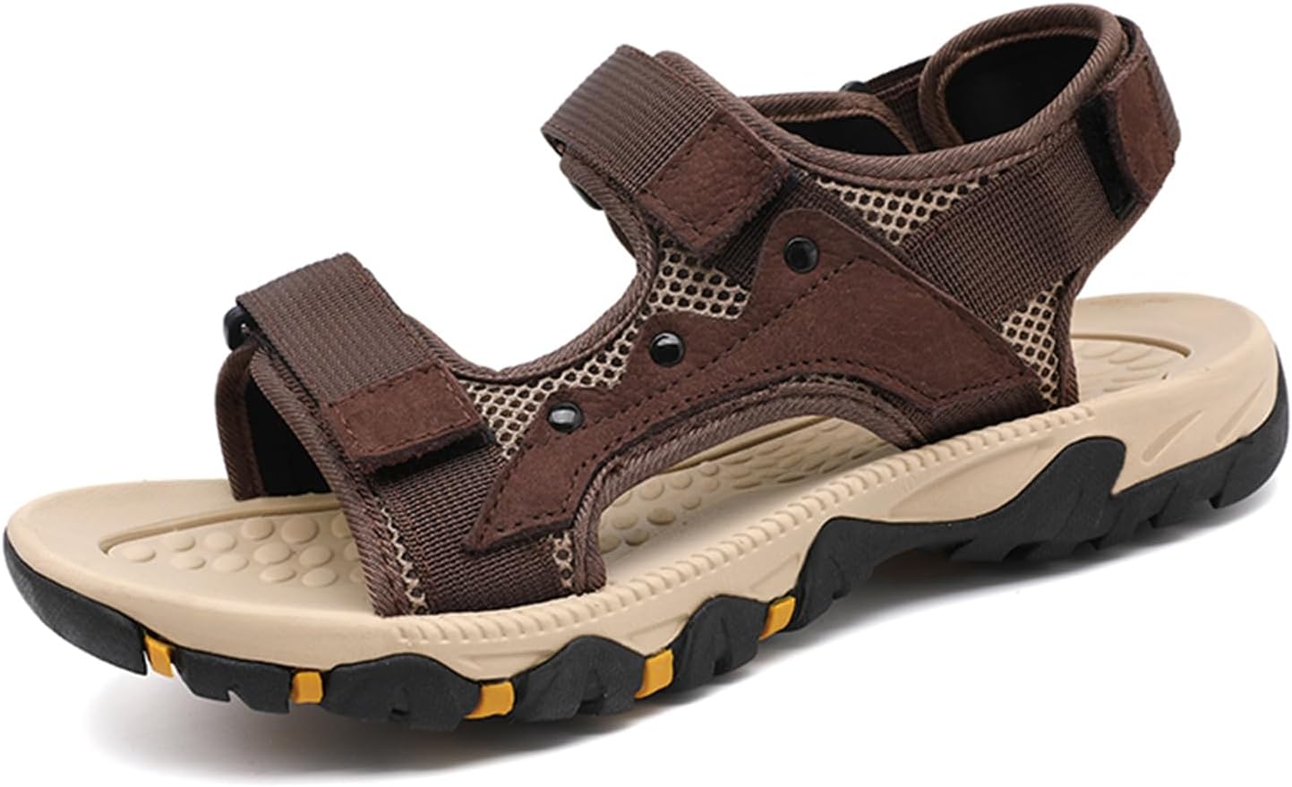 Мужские походные сандалии с открытым носком, спортивные сандалии из кожи, легкие, нескользящие, для треккинга и повседневной носки, водные обувь Abborora, коричневый
Мужские походные сандалии с открытым носком, спортивные сандалии из кожи, легкие, нескользящие, для треккинга и повседневной носки, водные обувь Abborora, коричневый