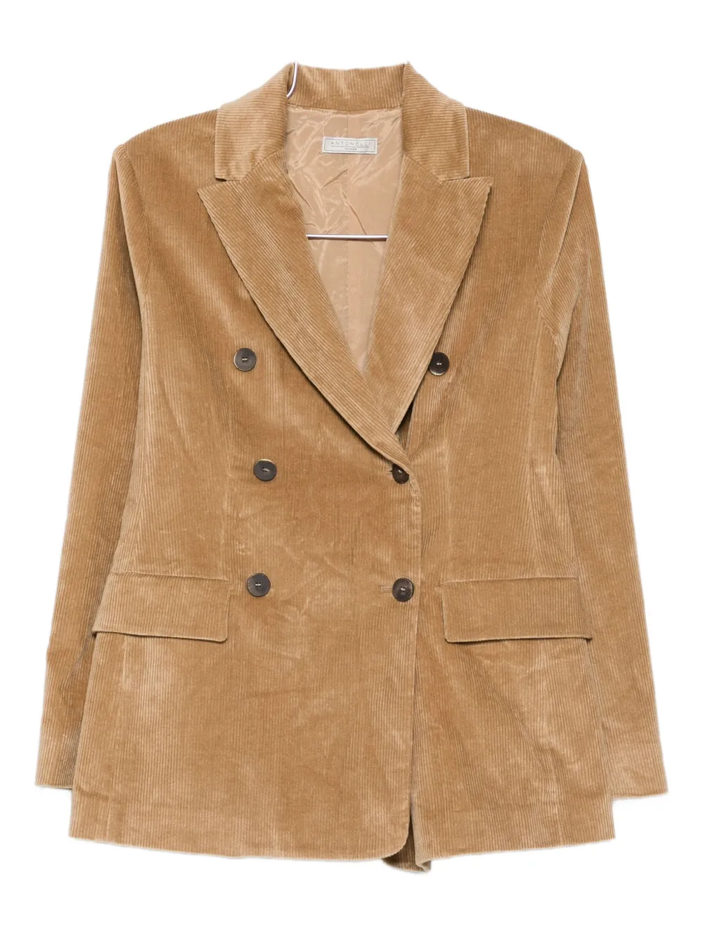 Двубортный жакет из вельвета Antonelli, нейтральный
Двубортный жакет из вельвета Antonelli, нейтральный