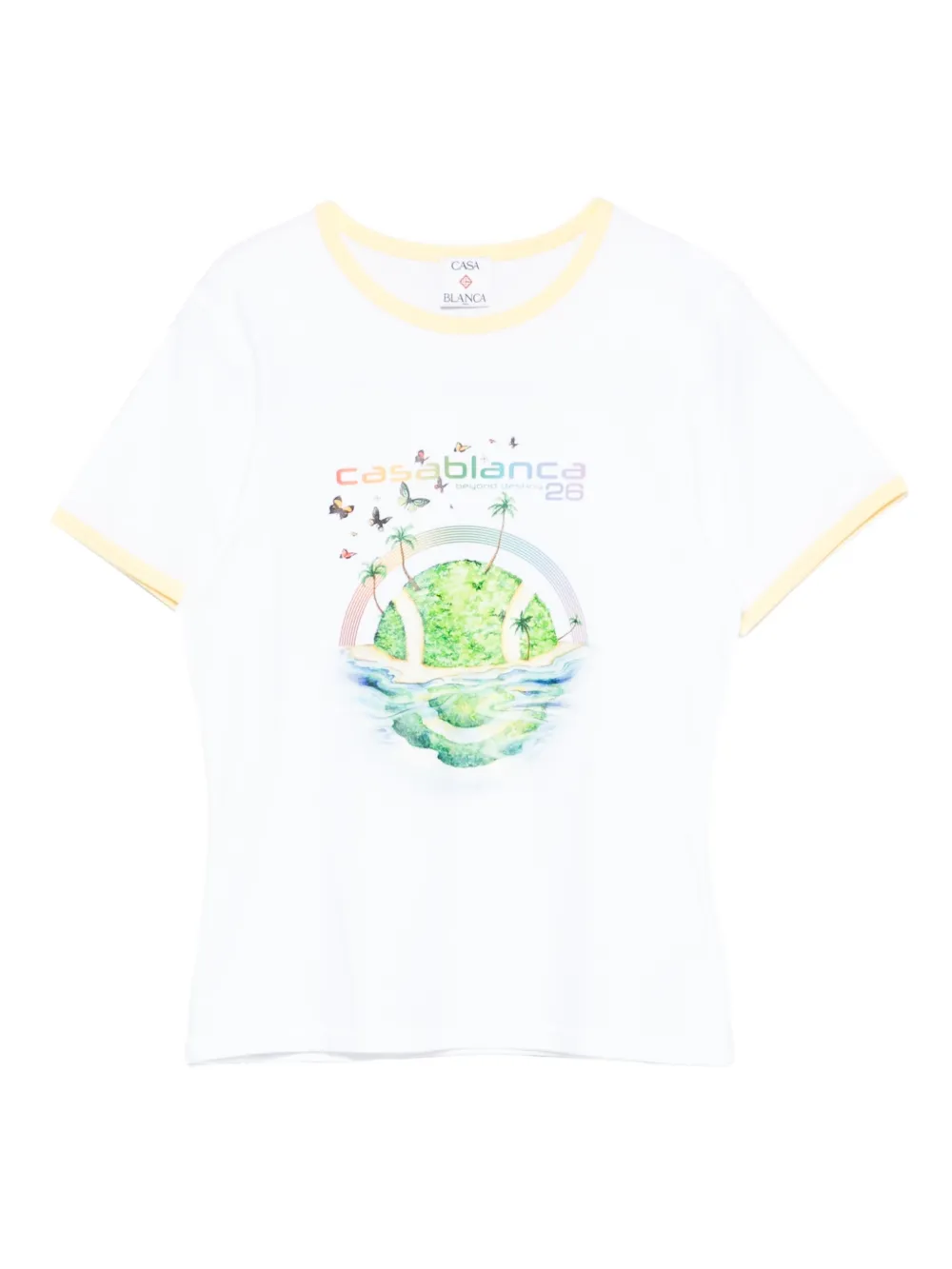 Футболка удлиненного кроя с контрастной отделкой и графическим принтом Casablanca, белый
Футболка удлиненного кроя с контрастной отделкой и графическим принтом Casablanca, белый