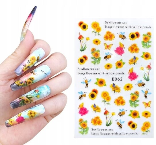 Наклейки для украшения ногтей «Подсолнухи» B-062, Frezarkowo, Желтый, Наклейки для украшения ногтей «Подсолнухи» B-062, Frezarkowo
Наклейки для украшения ногтей «Подсолнухи» B-062, Frezarkowo, Желтый, Наклейки для украшения ногтей «Подсолнухи» B-062, Frezarkowo