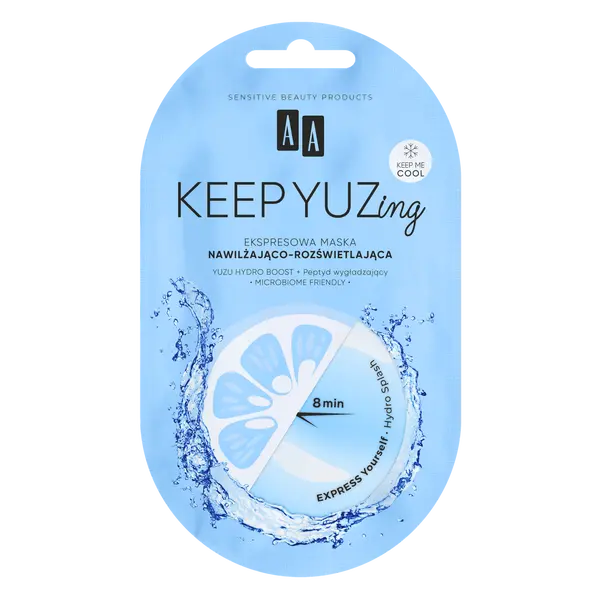 Экспресс-маска для лица увлажняющая и осветляющая, 7 мл Aa Keep yuzing
Экспресс-маска для лица увлажняющая и осветляющая, 7 мл Aa Keep yuzing