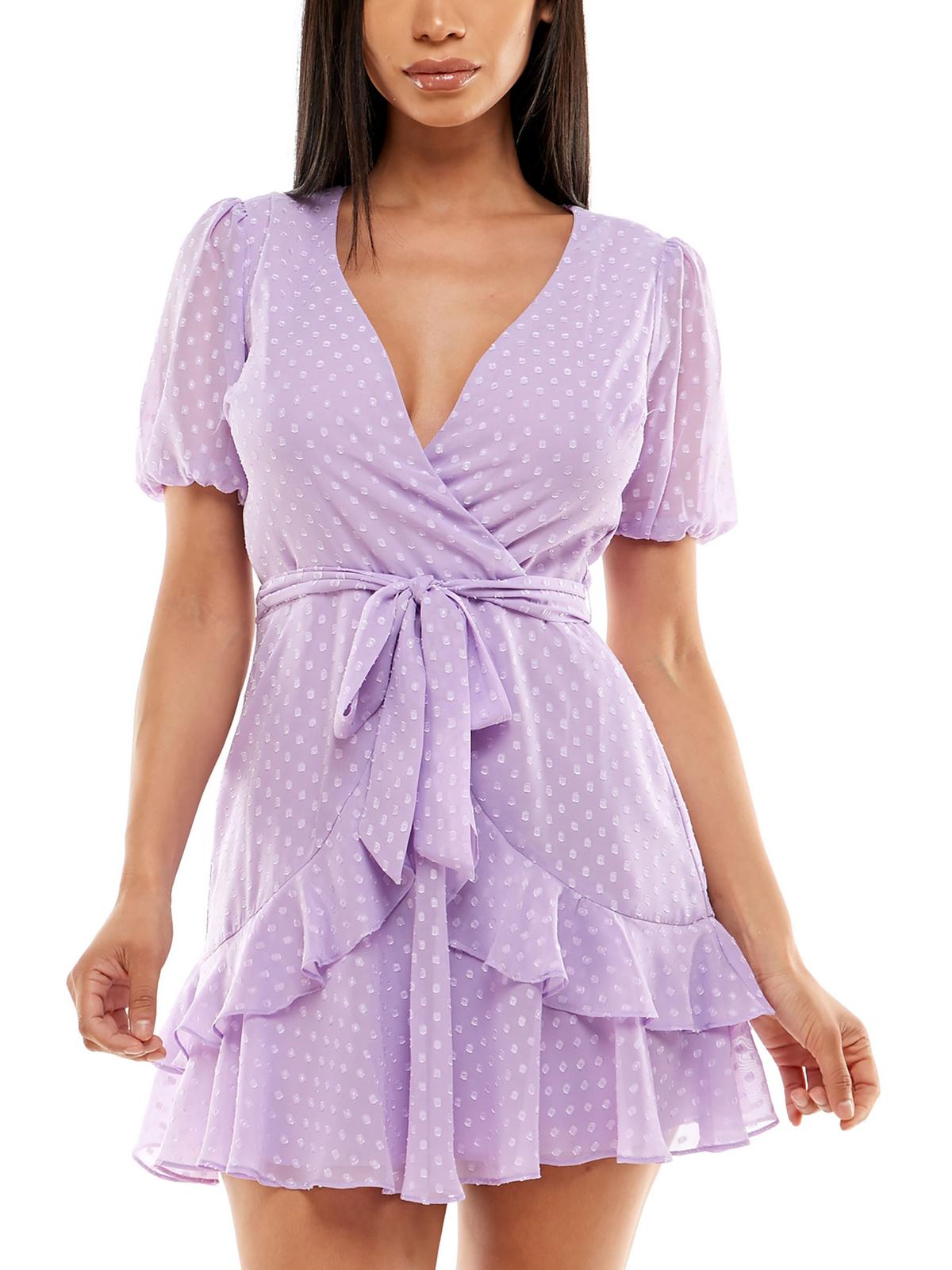 Платье Juniors Womens с глубоким вырезом и оборками, облегающее и расклешенное B. Darlin, лавандовый
Платье Juniors Womens с глубоким вырезом и оборками, облегающее и расклешенное B. Darlin, лавандовый