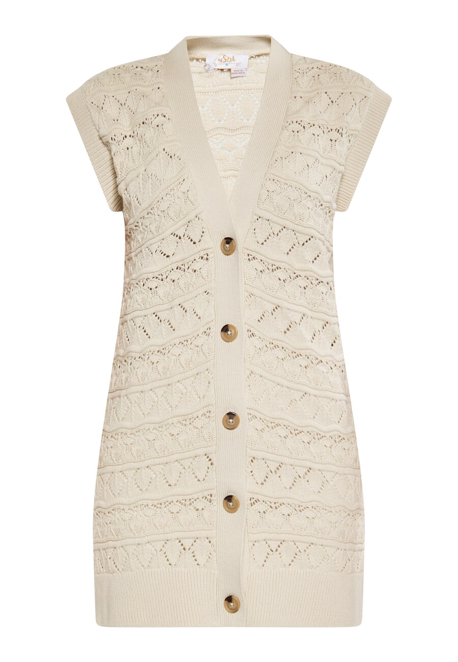 Вязаный кардиган usha FESTIVAL Knitted Vest, кремовый 
Вязаный кардиган usha FESTIVAL Knitted Vest, кремовый