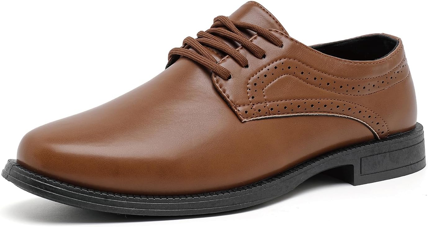 Мужские оксфорды формальные удобные классические деловые с шнуровкой дерби с гладким носком Amapo, Brown-25912
Мужские оксфорды формальные удобные классические деловые с шнуровкой дерби с гладким носком Amapo, Brown-25912