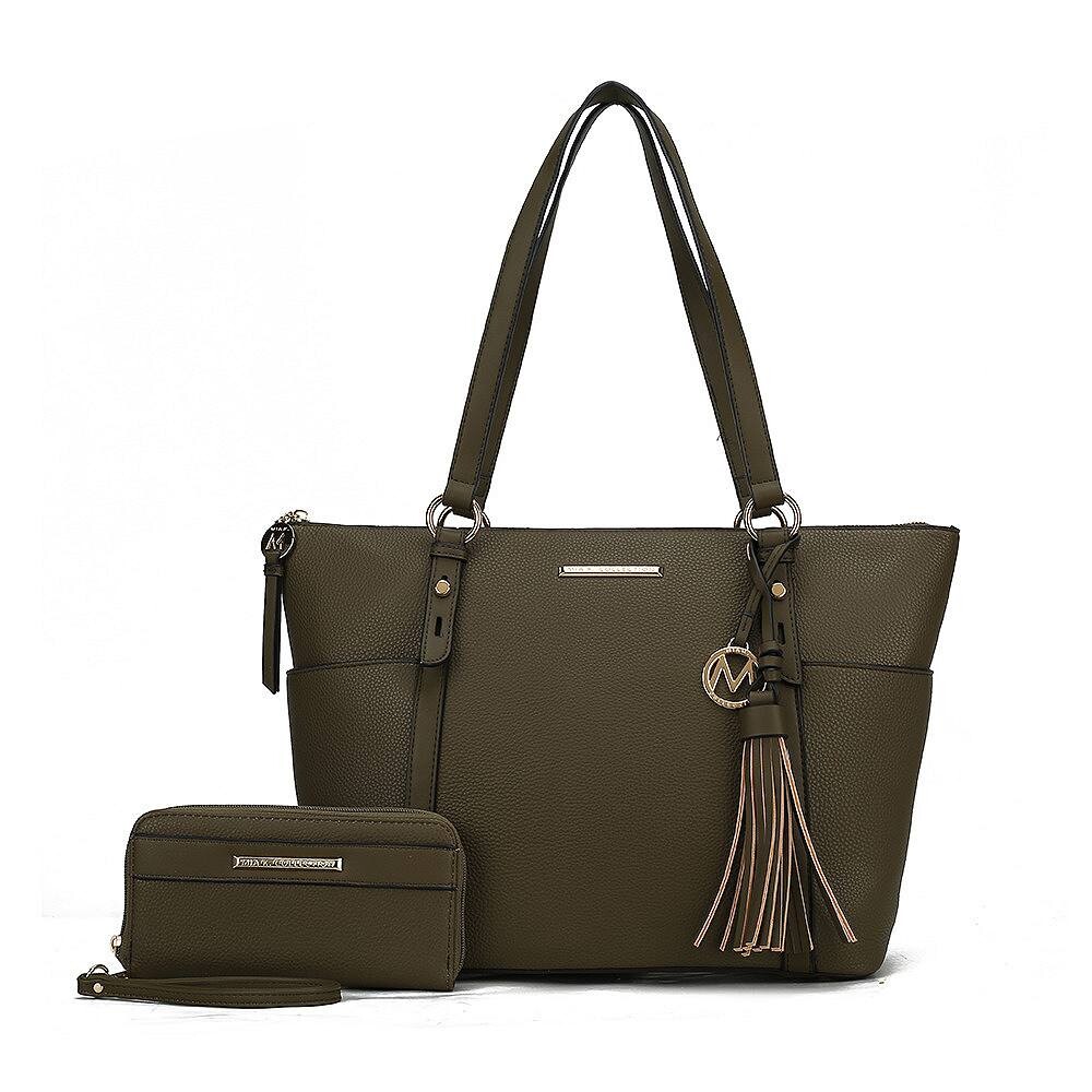 Женская большая сумка-тоут из веганской кожи MKF Collection Gloria с кошельком от Mia K, 2 предмета, цвет Olive
Женская большая сумка-тоут из веганской кожи MKF Collection Gloria с кошельком от Mia K, 2 предмета, цвет Olive