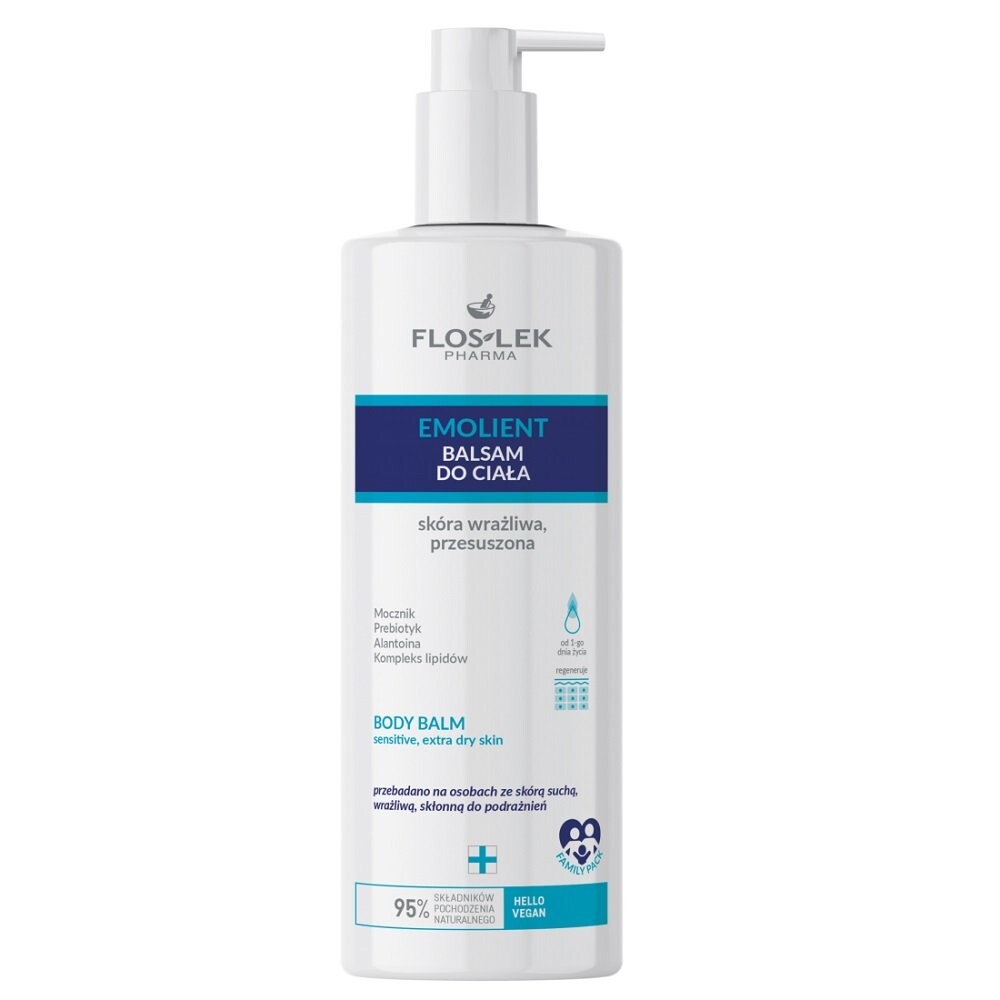 Floslek Emollient, Лосьон для тела для чувствительной и сухой кожи, 400 мл
Floslek Emollient, Лосьон для тела для чувствительной и сухой кожи, 400 мл