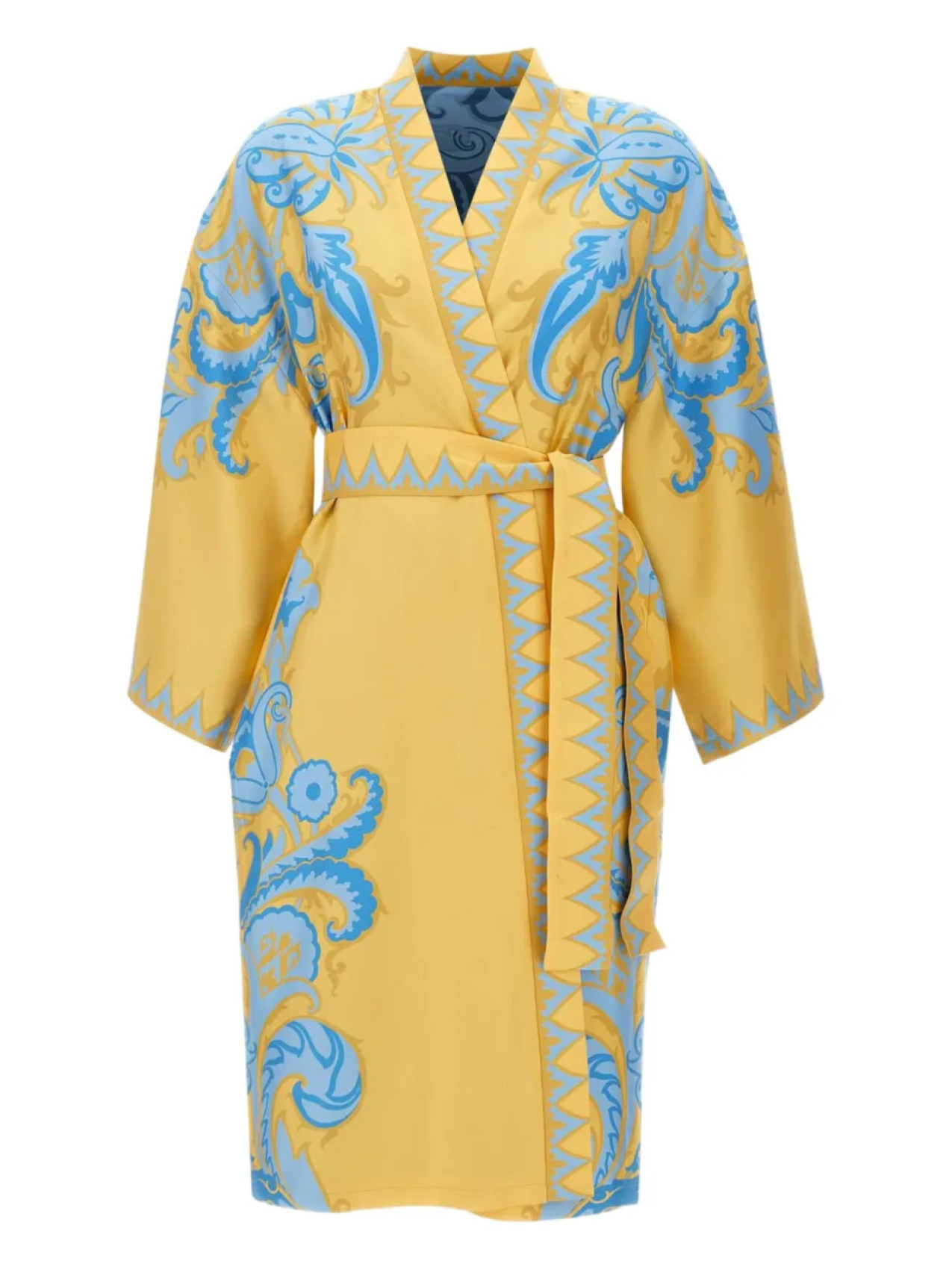 Платье-халат с поясом и декоративным принтом ETRO, желтый
Платье-халат с поясом и декоративным принтом ETRO, желтый