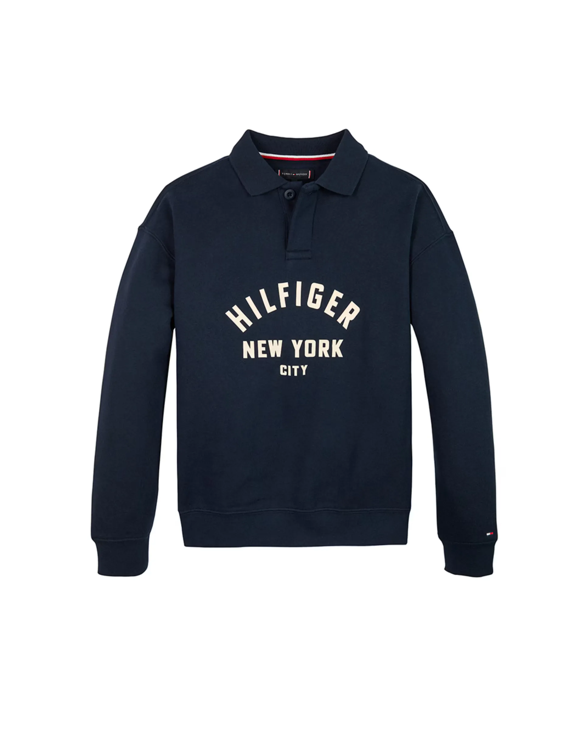 Детский свитшот в стиле поло с логотипом спереди Tommy Hilfiger, синий
Детский свитшот в стиле поло с логотипом спереди Tommy Hilfiger, синий