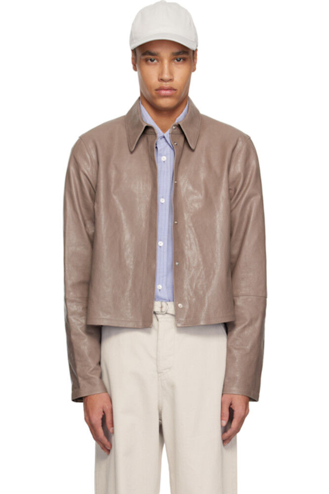 Рубашка из серо-коричневой кожи Auto OUR LEGACY, Коричневый, Рубашка из серо-коричневой кожи Auto OUR LEGACY 
Рубашка из серо-коричневой кожи Auto OUR LEGACY, Коричневый, Рубашка из серо-коричневой кожи Auto OUR LEGACY