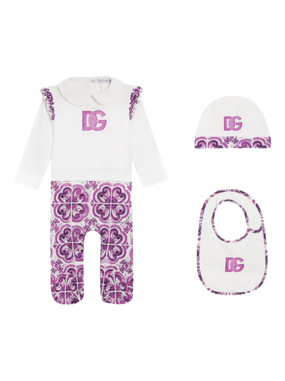 Комплект для новорожденного с принтом Majolica Dolce & Gabbana Kids, белый
Комплект для новорожденного с принтом Majolica Dolce & Gabbana Kids, белый