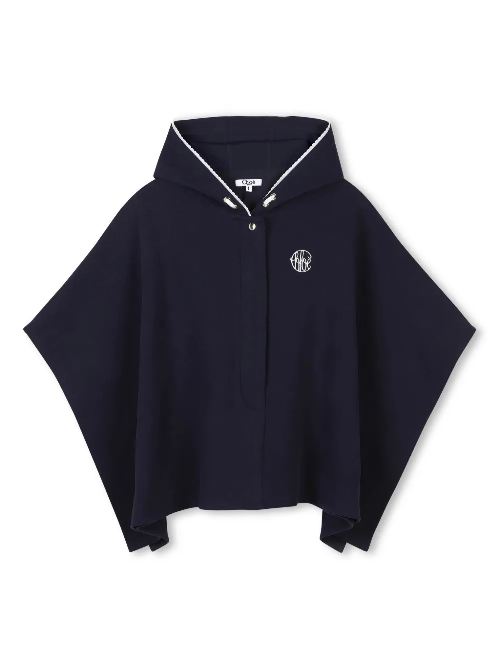 Кейп с вышитым логотипом Chloé Kids, синий
Кейп с вышитым логотипом Chloé Kids, синий