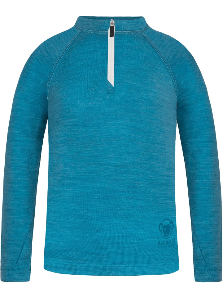 Normani Outdoor Sports Детская футболка с длинным рукавом из мериносовой шерсти с застежкой-молнией на четверть длины, модель Nyapari, синего цвета
Normani Outdoor Sports Детская футболка с длинным рукавом из мериносовой шерсти с застежкой-молнией на четверть длины, модель Nyapari, синего цвета