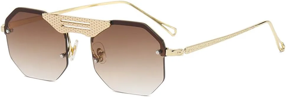 Винтажные безободковые солнцезащитные очки из сплава для мужчин, солнцезащитные очки с градиентным переходом цвета для женщин, металлические овальные очки HDUBFY, 4
Винтажные безободковые солнцезащитные очки из сплава для мужчин, солнцезащитные очки с градиентным переходом цвета для женщин, металлические овальные очки HDUBFY, 4