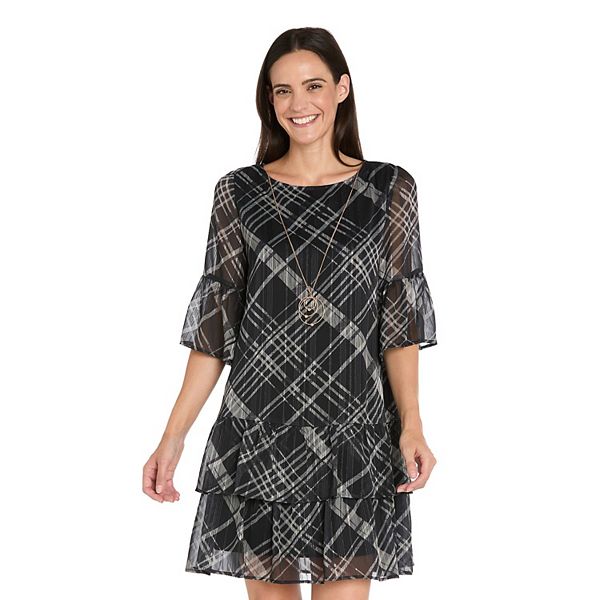 Женское платье с принтом из шифона и рукавами-фонариками R&M Richards
Женское платье с принтом из шифона и рукавами-фонариками R&M Richards