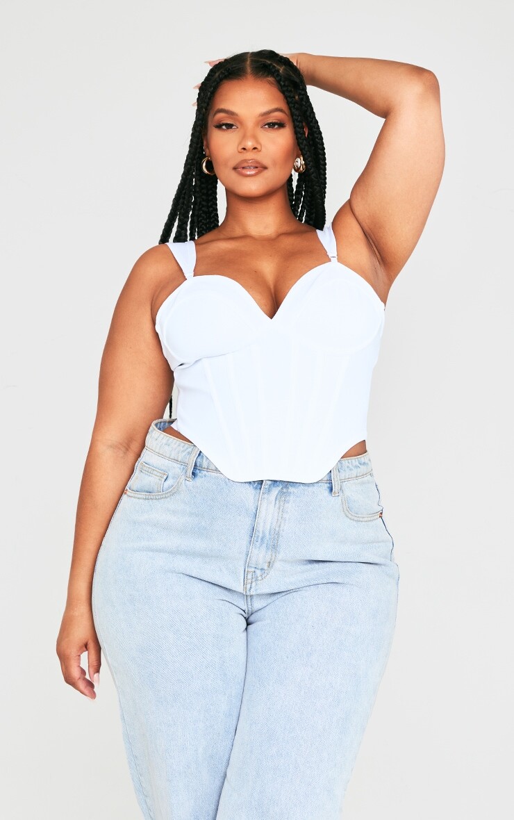 PrettyLittleThing Плюс белый корсет с глубоким вырезом и чашечкой для груди
PrettyLittleThing Плюс белый корсет с глубоким вырезом и чашечкой для груди