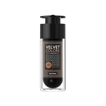 Velvet Colors Mattes Make Up Dark Foundation 30 мл Натуральный матовый финиш Frezyderm 
Velvet Colors Mattes Make Up Dark Foundation 30 мл Натуральный матовый финиш Frezyderm