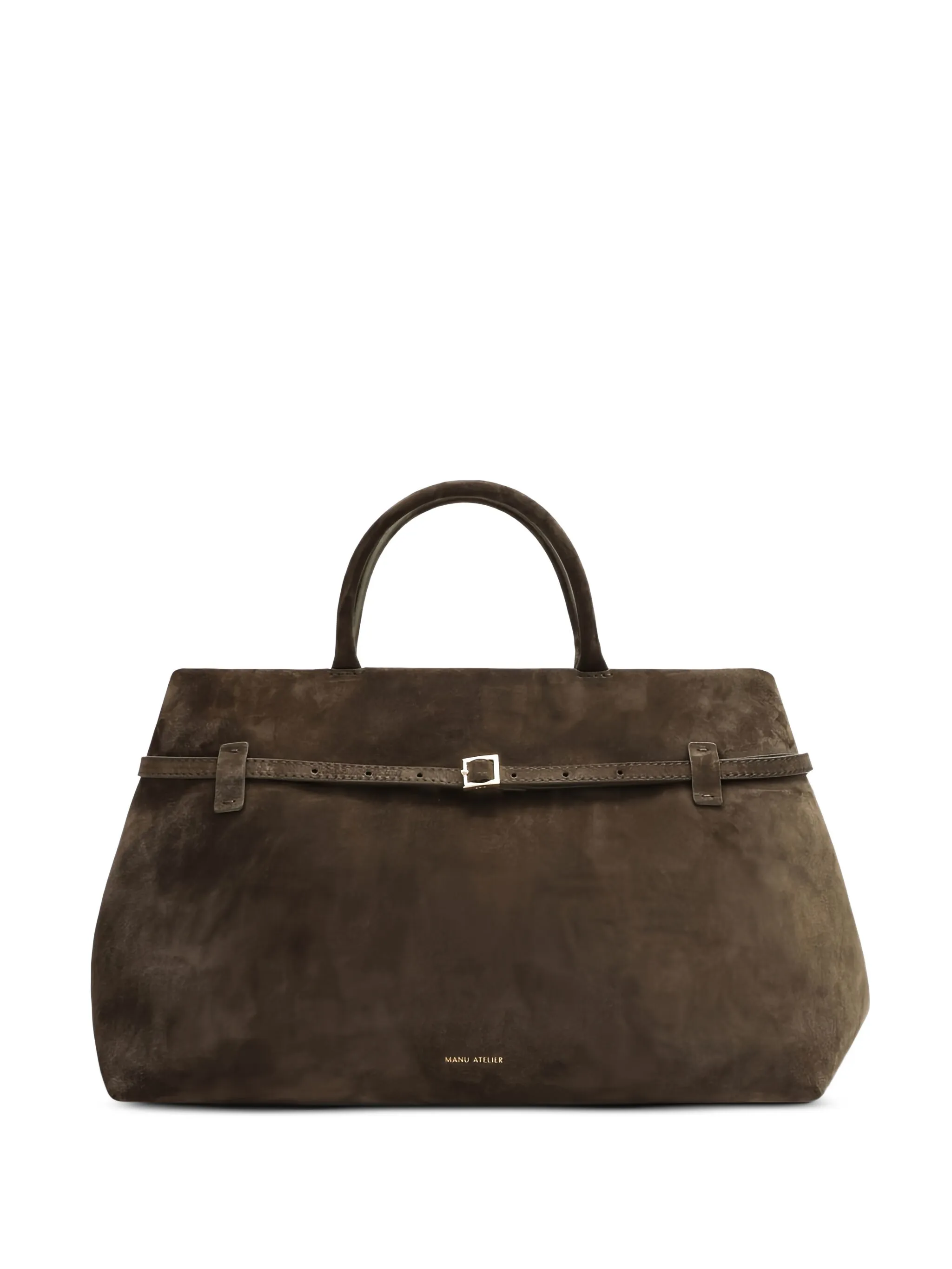 Замшевая сумка-тоут с застежкой на пряжку Manu Atelier, коричневый
Замшевая сумка-тоут с застежкой на пряжку Manu Atelier, коричневый