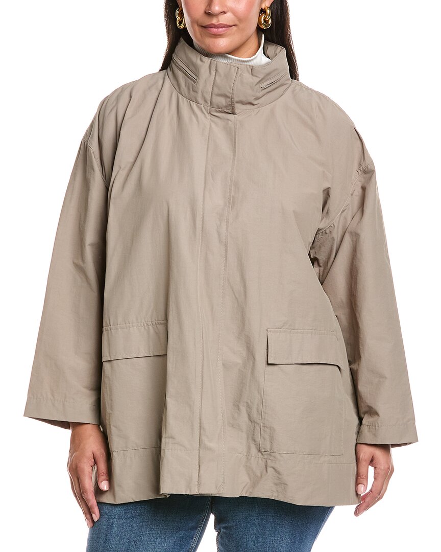 Пальто с воротником стойкой EILEEN FISHER Plus, серый
Пальто с воротником стойкой EILEEN FISHER Plus, серый