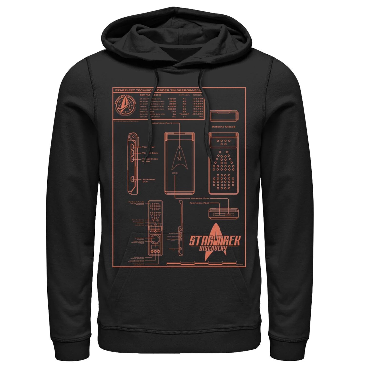 Мужская толстовка с плакатом и схемой коммуникатора Star Trek Discovery Licensed Character
Мужская толстовка с плакатом и схемой коммуникатора Star Trek Discovery Licensed Character