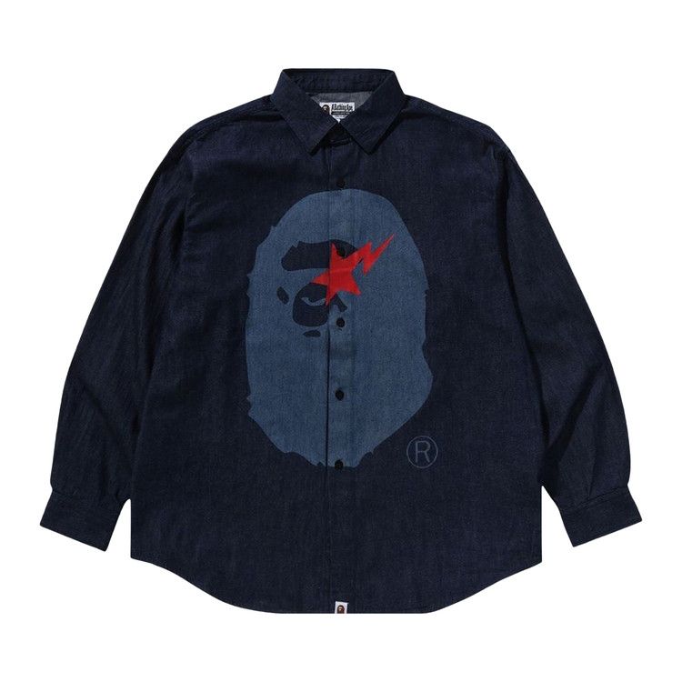 Рубашка BAPE Sta Ape Head Relaxed Fit Denim Long-Sleeve Shirt, Blue/Indigo
Рубашка BAPE Sta Ape Head Relaxed Fit Denim Long-Sleeve Shirt, Blue/Indigo