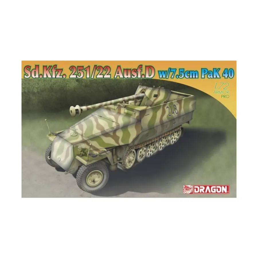 Sd.Kfz. 251/22 Ausf.D с 7,5-см PaK 40, Dragon Models - Armor Pro Series (1:72)
Sd.Kfz. 251/22 Ausf.D с 7,5-см PaK 40, Dragon Models - Armor Pro Series (1:72)