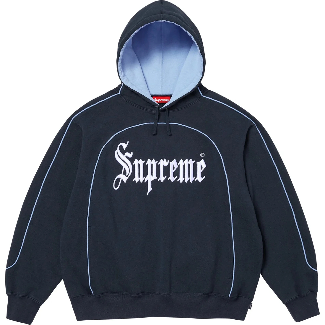 Curve Piping Hooded Sweatshirt Supreme, синий/темно-синий
Curve Piping Hooded Sweatshirt Supreme, синий/темно-синий