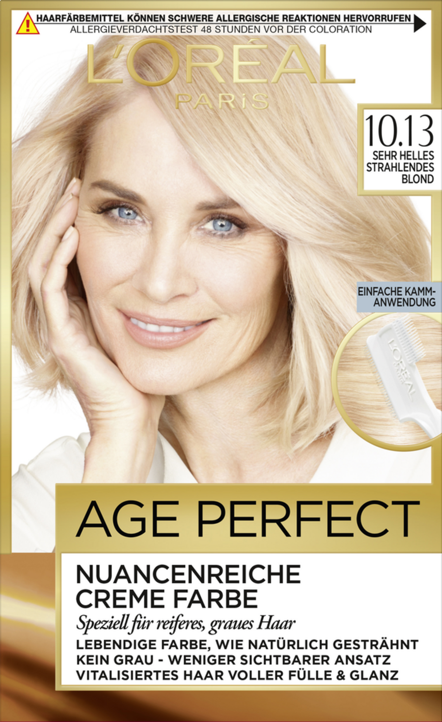 Краска для волос L’Oréal Paris Age Perfect Creme Farbe 10.13 Sehr Helles Strahlendes Blond
Краска для волос L’Oréal Paris Age Perfect Creme Farbe 10.13 Sehr Helles Strahlendes Blond