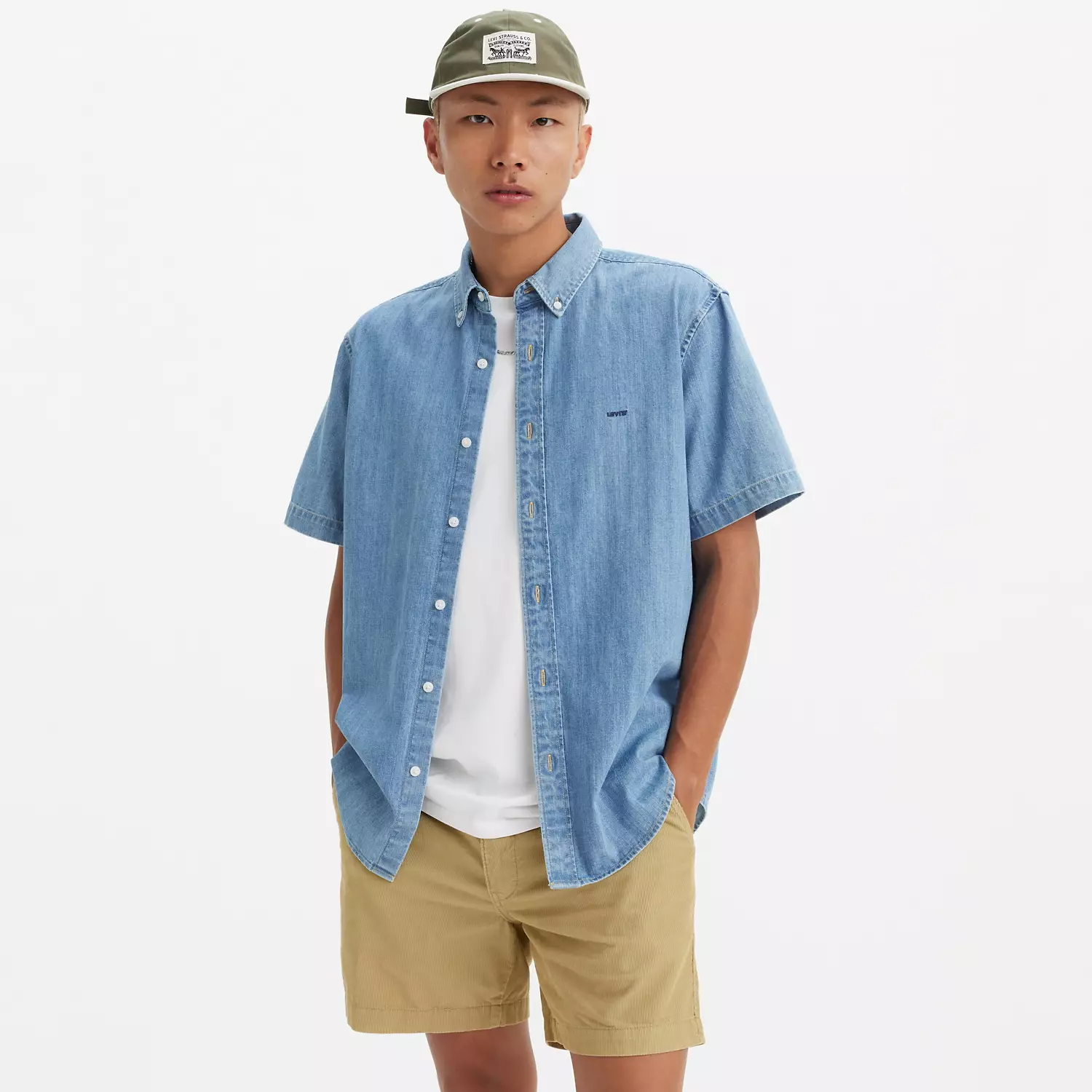 Аутентичная рубашка на пуговицах с короткими рукавами Levi's, синий
Аутентичная рубашка на пуговицах с короткими рукавами Levi's, синий