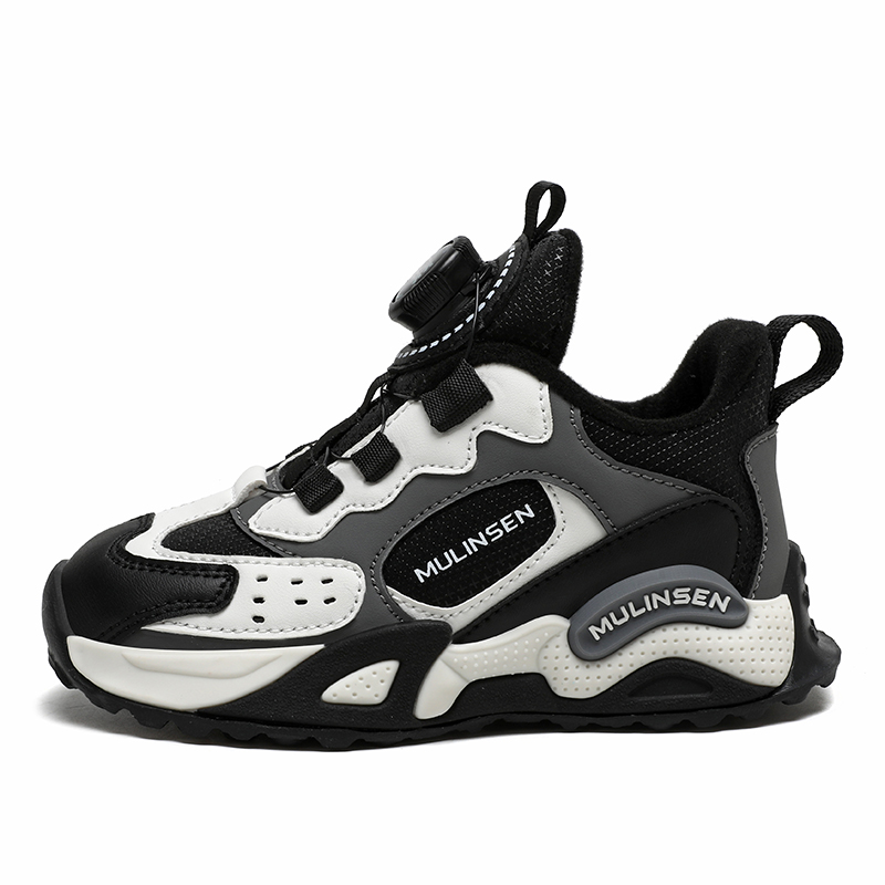Баскетбольные кроссовки для детей с амортизацией, отскоком, износостойкостью, противоскользящие, средней высоты Mulinsen, черный/белый
Баскетбольные кроссовки для детей с амортизацией, отскоком, износостойкостью, противоскользящие, средней высоты Mulinsen, черный/белый