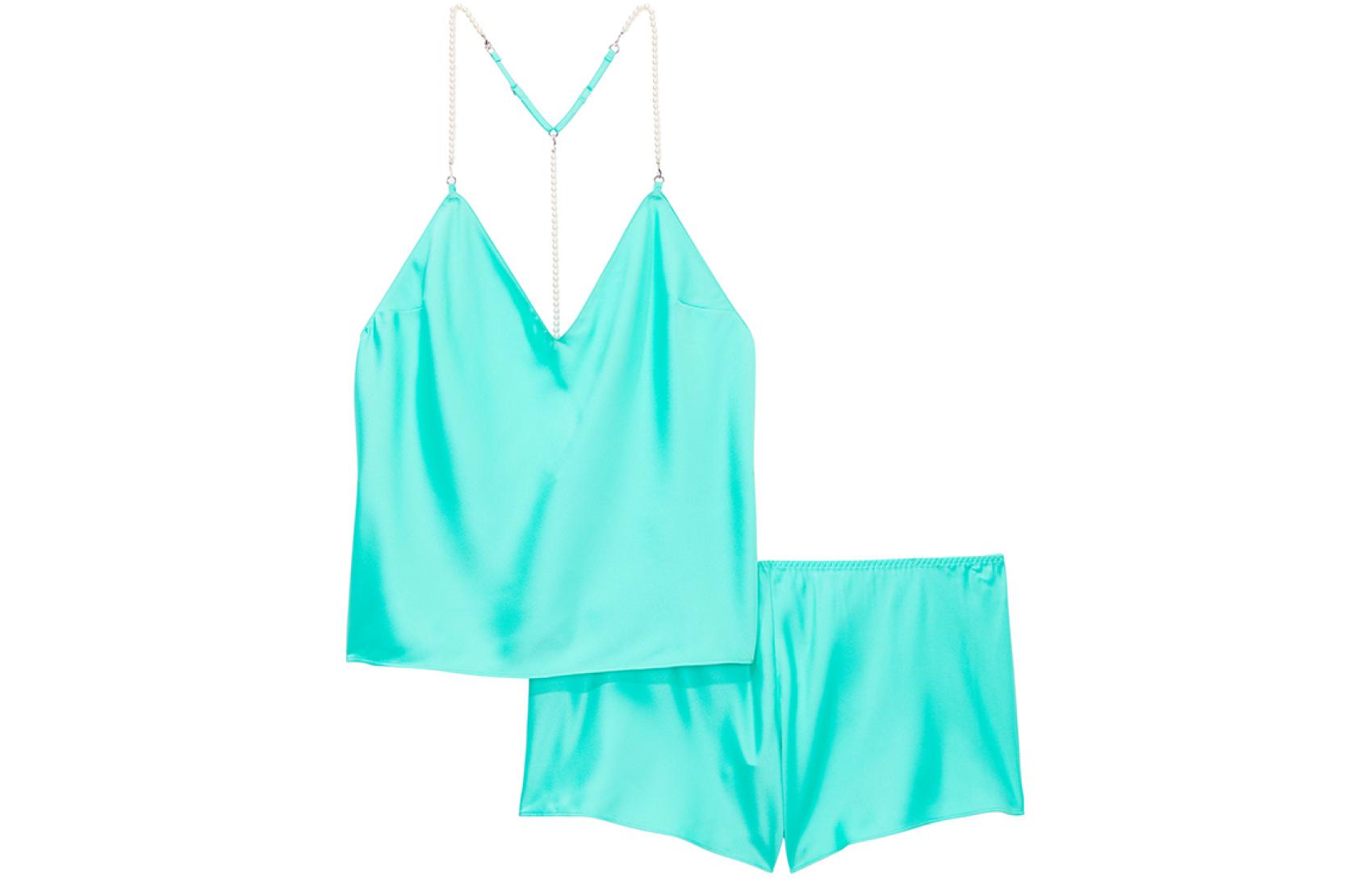 Женский пижамный комплект бирюзовый Victoria's Secret, сине-зелёный
Женский пижамный комплект бирюзовый Victoria's Secret, сине-зелёный