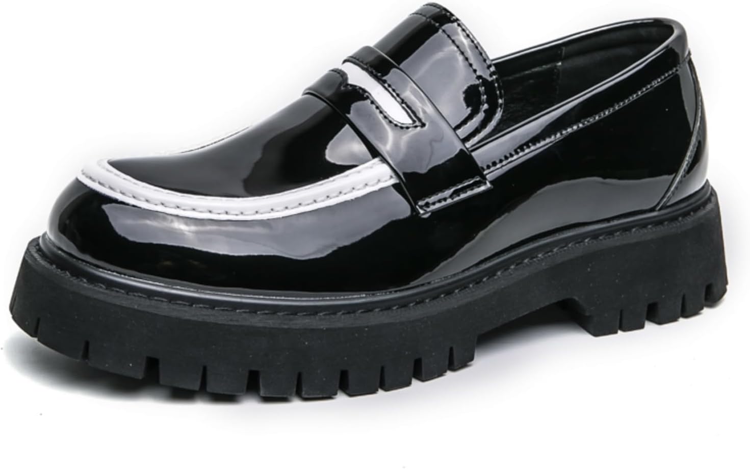 Мужские двухцветные лоферы из лакированной кожи, стильная обувь на каждый день с тиснением, удобная формальная обувь для свадеб и бизнеса Aokisx, белый
Мужские двухцветные лоферы из лакированной кожи, стильная обувь на каждый день с тиснением, удобная формальная обувь для свадеб и бизнеса Aokisx, белый