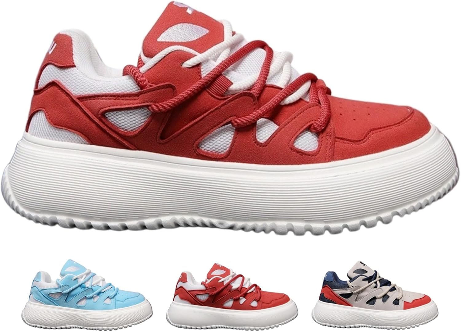 Модные массивные платформенные кроссовки Y2K для женщин и мужчин, стильные скейтерские дышащие легкие кроссовки для бега и прогулок Macefil, белый/красный
Модные массивные платформенные кроссовки Y2K для женщин и мужчин, стильные скейтерские дышащие легкие кроссовки для бега и прогулок Macefil, белый/красный