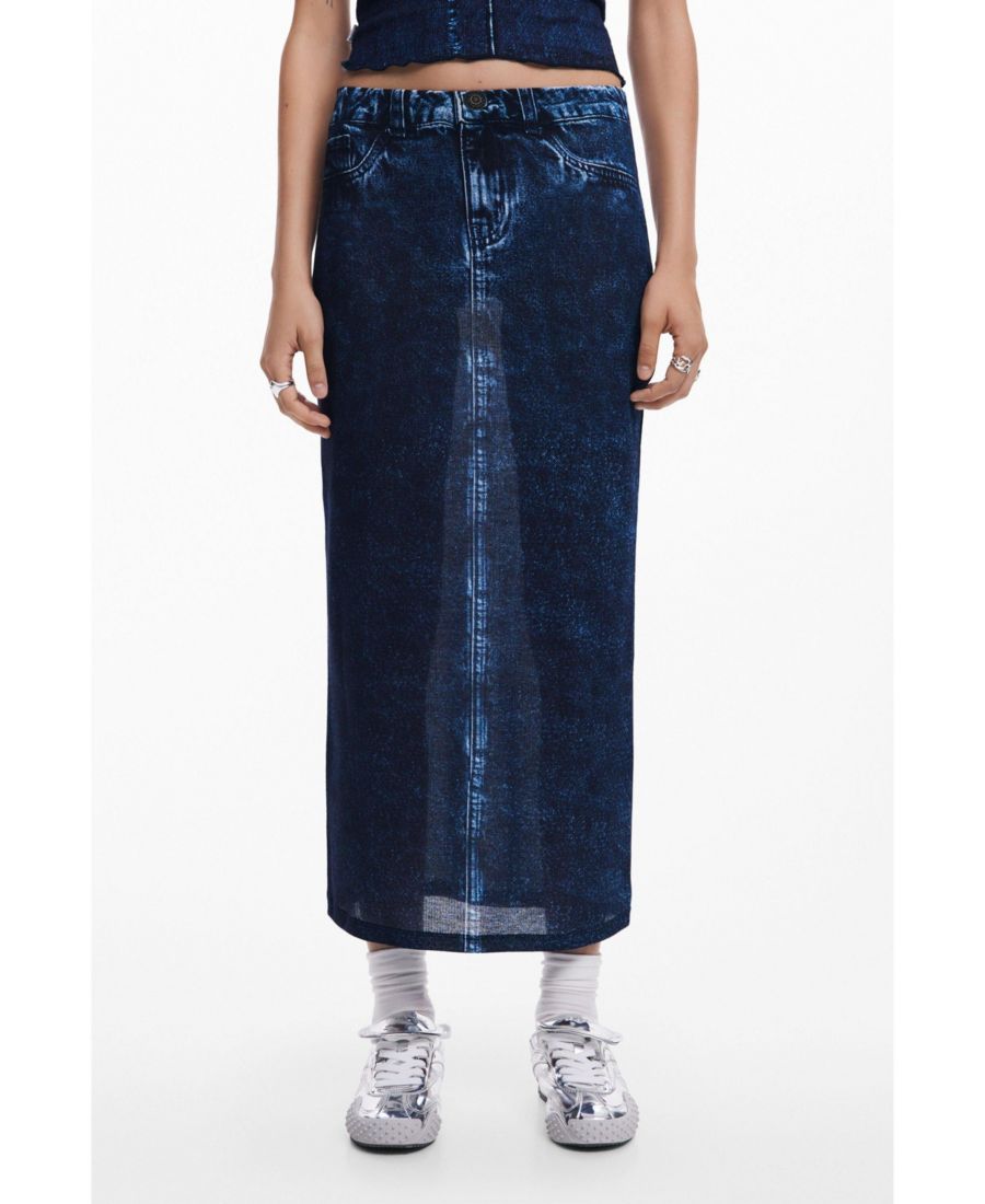 Женская юбка с эффектом джинсовой ткани Desigual, Blue
Женская юбка с эффектом джинсовой ткани Desigual, Blue