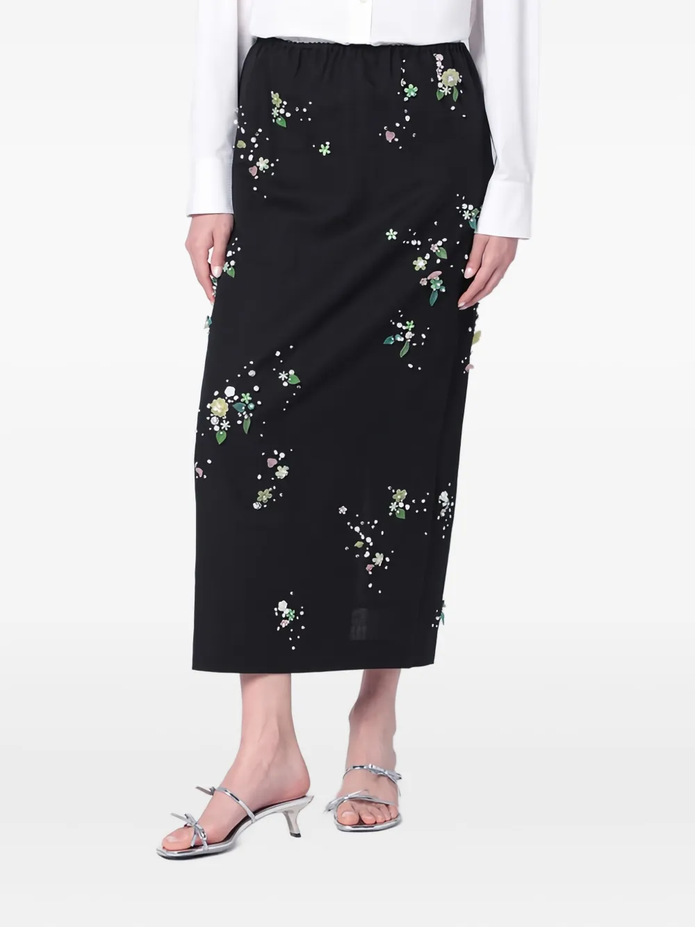 Юбка с эластичным поясом и цветочным декором Bernadette, черный
Юбка с эластичным поясом и цветочным декором Bernadette, черный
