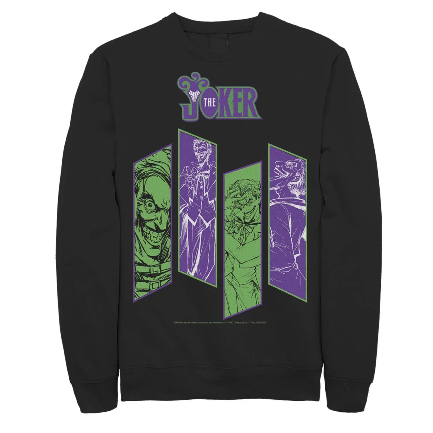 Мужской флисовый пуловер с портретом Джокера и графическими вставками из комиксов DC Comics, Black Licensed Character, черный
Мужской флисовый пуловер с портретом Джокера и графическими вставками из комиксов DC Comics, Black Licensed Character, черный