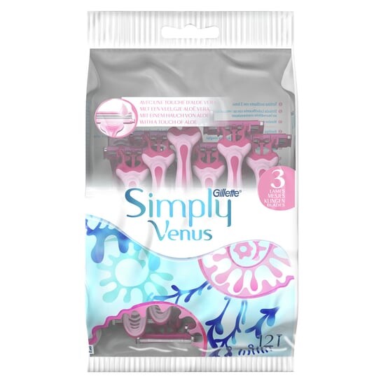 Одноразовая бритва, 12 шт. Gillette, Simply Venus3
Одноразовая бритва, 12 шт. Gillette, Simply Venus3