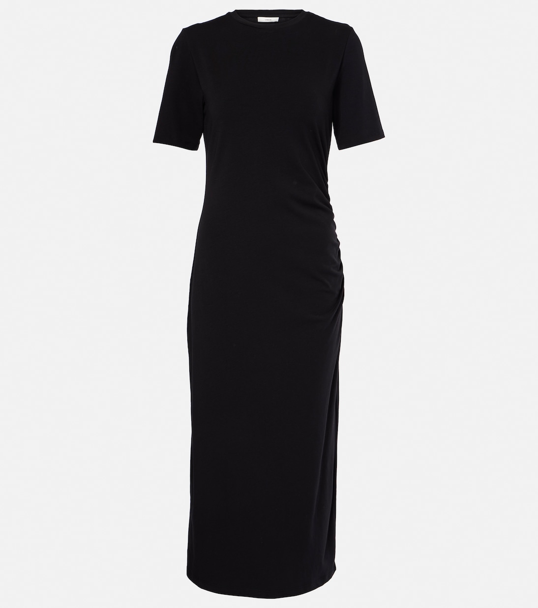 Платье миди из смесового хлопка со сборками Vince, черный
Платье миди из смесового хлопка со сборками Vince, черный